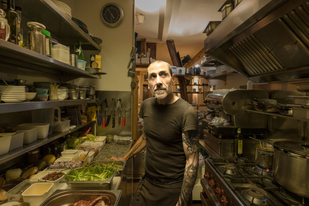 Giacomo Mazzarella in der Küche seines Restaurants San Leo